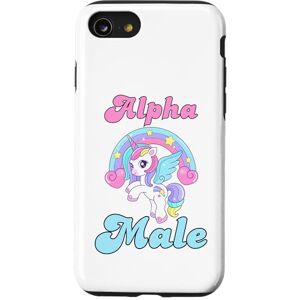 Coque pour iPhone SE (2020) / 7 / 8 Licorne Alpha Male Rainbow Cool Sarcastique Ironic Weird Humour - Publicité