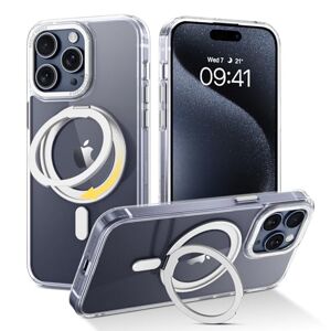 BENTOBEN Coque iPhone 15 Pro Max avec Magnétique MagSafe Support Anneau Intégré Béquille, Etui Housse Dos en Acrylique avec Protection Antichoc Anti-Poussière iPhone 15 Pro Max-Transparent - Publicité