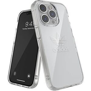 adidas Coque conçue pour iPhone 14 Pro   Protection Contre Les Chocs   Compatible avec Le Chargement sans Fil   Design trèfle Transparent de 6,1 Pouces   Coque de Protection Originale - Publicité