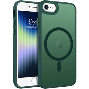 BENTOBEN Coque iPhone SE/Coque iPhone 7/Coque iPhone 8 Magnétique Compatible avec Magsafe Etui de Protection Antichoc,Dos Givré Translucide Anti Rayures Mat Housse iPhone 7/8/SE(2020)/SE(2022)-Vert - Publicité