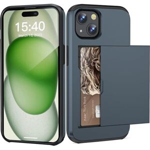 ACOCOBUY Coque pour iPhone 15 Étui Portefeuille avec Porte-Cartes Antichoc Coque avec Porte-Cartes pour iPhone 15 Housse Étui Protection à Double Couche Armor Cover Bumper Housse pour iPhone 15 Marine - Publicité