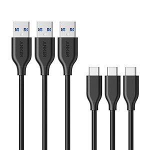 Anker [Pack de 3] Câbles USB C vers USB 3.0 [90 cm] PowerLine avec Résistance 56k ohms pour Appareils USB Type C (Samsung Galaxy S9/8/8, nouveau MacBook,Sony XZ, LG V20/G5/6,Google Pixel…) - Publicité