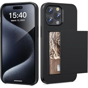 ACOCOBUY Coque pour iPhone 15 Pro Max Étui Portefeuille Coque avec Porte-Cartes Antichoc Étui pour iPhone 15 Pro Max Housse Protection à Double Couche Armor Cover Bumper pour iPhone 15 Pro Max Noir - Publicité