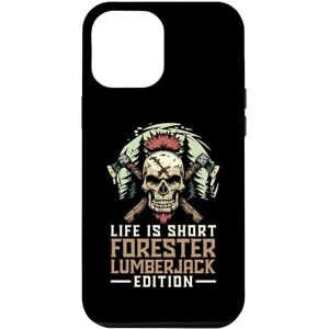 Forestier Bûcheron Accessoires & Cadeaux Coque pour iPhone 13 Pro Max Tete Morte Forester Forestier Forêt Bois Arbres Bûcheron - Publicité