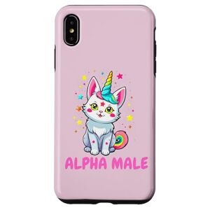Coque pour iPhone XS Max Licorne mâle alpha, chat, chaton, kawaii, arc-en-ciel, étoiles - Publicité