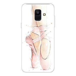 Nodigo Coque pour Samsung Galaxy A6 2018 Silicone Transparente avec Motif Drôle Ultra Fine Design Antichoc TPU Étui Anti Choc Bumper Kawaii Mat Case Cover One Piece Housse Ballet - Publicité