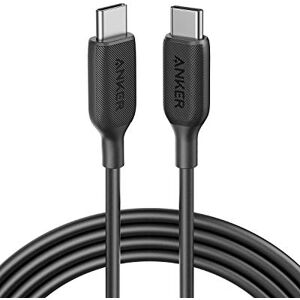 Anker Powerline III Câble USB-C vers USB-C (1,8 m), charge rapide 60 W pour MacBook, iPad Pro 2020, Samsung Galaxy S10, Pixel, et plus encore, noir - Publicité