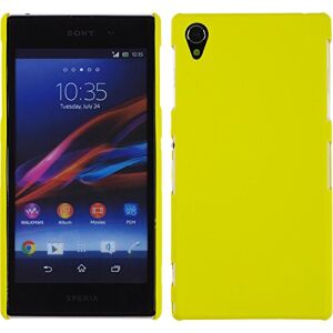 PhoneNatic Coque Rigide Compatible avec Sony Xperia Z1 gommée Jaune Cover Cubierta + Films de Protection - Publicité