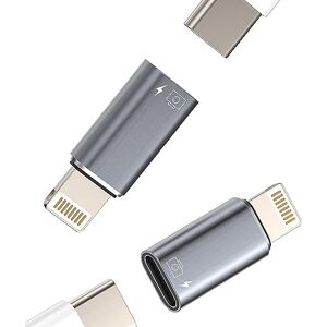 zoyuzan Adaptateur USB C vers Lightning(Lot de 2) iPhone OTG Chargeur Cable USBC Femelle Jack Apple Mâle Prise Convertisseur Mini Type Camera Flash Disque Adapter pour 14 13 12 11 Pro Max 7 8 Plus X Ipad Air - Publicité