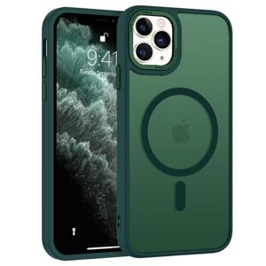 BENTOBEN Coque iPhone 11 Pro Max Magnétique Mag Safe Compatible Etui de Protection Antichoc de Militaire,Dos Mat Grivé Translucide Anti Rayures Doux pour la Peau Housse iPhone 11 Pro Max 6.5" -Vert - Publicité