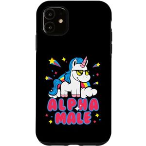 Coque pour iPhone 11 Alpha Male Unicorn Funny Sarcastic Y2K Unicorn - Publicité