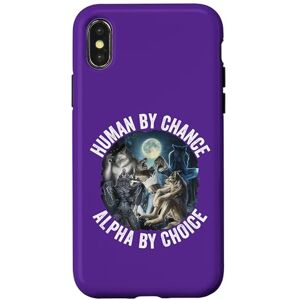 Coque pour iPhone X/XS Tee-shirt Alpha Wolf Meme Vintage pour homme de la marque Chance Alpha By Choice - Publicité