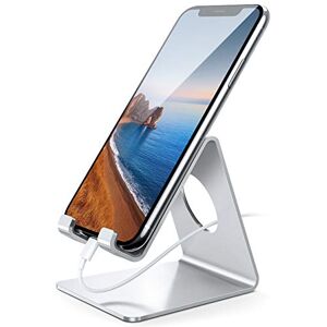 Lamicall Support Téléphone, Dock Téléphone Support Téléphone Bureau pour iPhone 15 Pro Max Plus, 14/13/12/11 Pro Max Plus Mini XS XR X 8 7, Huawei, Samsung S10 S9 S8, d'autres Smartphones Argenté - Publicité