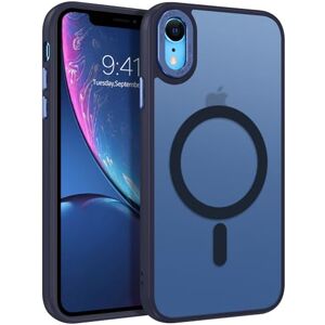 BENTOBEN Magnétique Coque pour iPhone XR Etui de Protection Antichoc de Grade Militaire,Dos Givré Anti Rayures Mat Translucide Doux pour la Peau Housse iPhone XR 6.1"-Bleu - Publicité