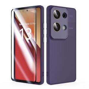 SMYTU Coque pour Xiaomi Redmi Note 13 Pro 4G 6,67 Pouces,Mat HalfTransparente Protection Antichoc Souple Silicone TPU étui Bumper Housse Case Cover pour Xiaomi Redmi Note 13 Pro 4G, Violet foncé - Publicité