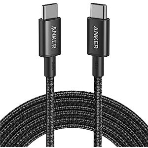 Anker cable USB C vers USB C, 100 W Type-C 2.0 en nylon, 3 m, pour iPhone 15/15 pro, MacBook, iPad, Samsung Galaxy S23 et autres(noir) - Publicité