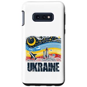 YO! Coque pour Galaxy S10e Bannière ukrainienne vintage fan drapeau ukrainien art rétro - Publicité