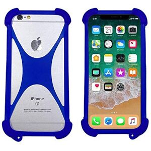 ABCTen Etui pour SFR Star Edition STARTRAIL 6 Plus STARADDICT 2 II Plus Starshine 5 Housse de Coques Bumper Téléphone Cover SFR Altice S51 S60 S70 Case Antichoc élasticité Souple Cadre de Protection (Bleu) - Publicité