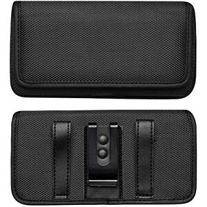 ABCTen Étui de Ceinture Horizontal pour Samsung Galaxy S10e S10 Lite/Sony Xperia XZ4 Compact/Motorola Moto E6 Play Clip Ceinture Coque Holster Oxford Sacoche Smartphone Protection - Publicité