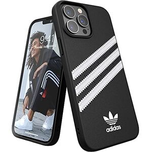 adidas Coque de Protection conçue pour iPhone 13 Pro Max 6,7 cm Résistante aux Chutes Bords surélevés et résistante aux Chocs Noire avec Rayures Blanches - Publicité