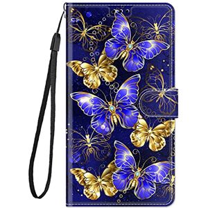 Nuxiady Coque pour Samsung Galaxy S23 PU Cuir à Rabat Housse Étui avec Mignonne Motif Dessin Design Protection Coque, Antichoc Etui Flip Folio Magnétique Case Cover pour Galaxy S23,Roi Papillon - Publicité