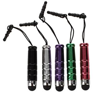 TRULOVE 5 x Stylet Mini en Argent/Violet/Noir/Rouge/Verte avec Adaptateur 3.5mm pour Les ecrans Tactiles Tablettes et Les Smartphones (,LG,Blackberry) - Publicité