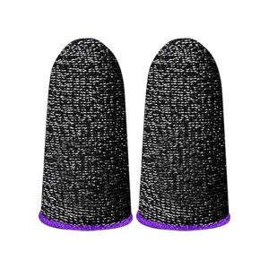 ulafbwur Manchons de doigts mobiles pour jeux de hasard Forte conductivité Réutilisables Flexibles 1 paire Violet A - Publicité