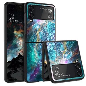 BENTOBEN Coque Samsung Galaxy Z Flip 3, Housse de Protection Samsung Z Flip 3 Brillant Lumineux Antichoc Anti-Chute Caméra Protection Coque Motif Samsung Galaxy Z Flip3 5G 6.7"-Mandala - Publicité