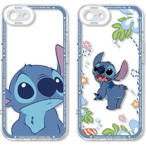 Omyzo [2 Pack Coque pour iPhone 8 iPhone 7 iPhone SE 2022/2020 4,7",Dessin Animé Stitch Caractère Motif Étui Antichoc Premium Silicone Transparente Protection Housse Cover Compatible avec iPhone 8 - Publicité