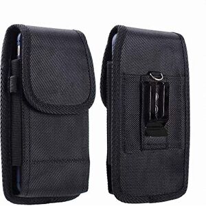 ABCTen Étui de Ceinture pour Samsung Galaxy A40 A5 J3 S7 Logicom Le Fit Hola Smooth Echo Lolly Moon Surf Téléphone Portable Housse de Transport Holster Nylon Vertical Coque Support avec Clip en Métal - Publicité