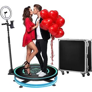 CcacHe Cabine photo 360, rotation automatique de la cabine de caméra 360 avec ralenti et support de plate-forme de selfie réglable, parfait for la location, Noël, les mariages, les fêtes, la diffusion en dir - Publicité