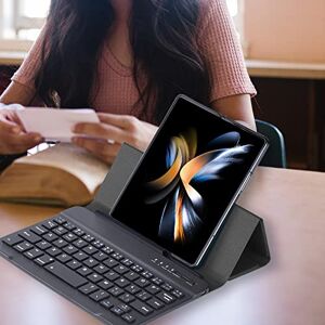 BRAND SET Étui de clavier Fold 4, Samsung Galaxy Z Fold 4, clavier Bluetooth et étui, housse en cuir pour Samsung Galaxy Z Fold 3/Z Fold 4 avec étui de clavier et emplacement pour stylet S (noir) - Publicité