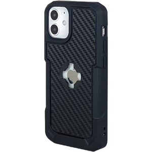 Coque Telephone X-Guard iPhone 14 Look Carbone avec Support -