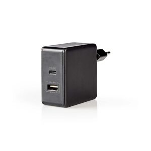 Nedis Chargeur Mural 3.0 A Usb / Usb-c Power Delivery 45 W Noir Usage Non Intensif Nedis