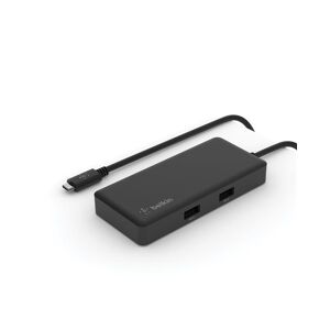 Adaptateur USB-C Belkin multiport 5-en-1 Noir Noir - Publicité