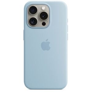 Apple Coque en silicone avec MagSafe pour iPhone 15 Pro Bleu clair Bleu clair - Publicité