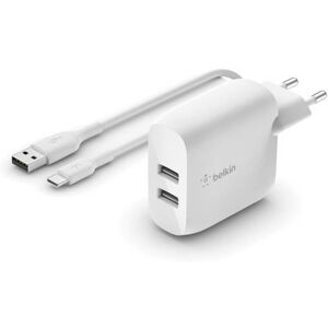 Belkin chargeur secteur 2 ports + cable USB-A/USB-C - Informatique Reseau  Accessoires et cables