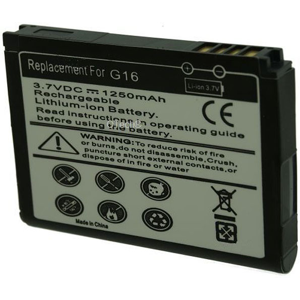 Otech Batterie de téléphone portable pour HTC G16 3.7V Li-Ion 1250mAh