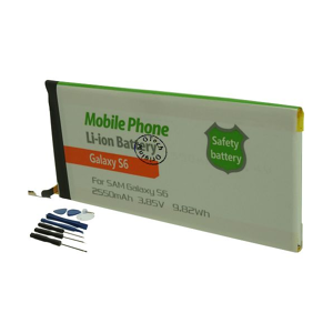Otech Batterie de téléphone portable pour SAMSUNG GALAXY S6 (avec 8 outils) 3.85V 2550mAh