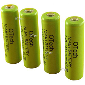 Otech 4 Batteries de téléphone 1.2V Ni-Mh 1500mAh