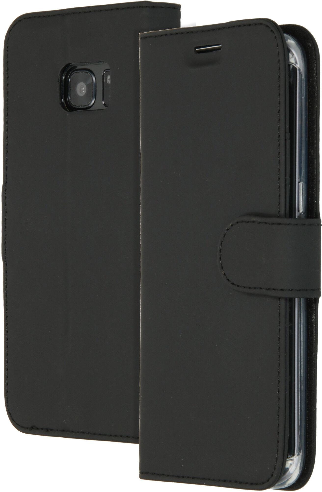 Accezz Étui de téléphone portefeuille Wallet pour le Samsung Galaxy S7 Edge - Noir