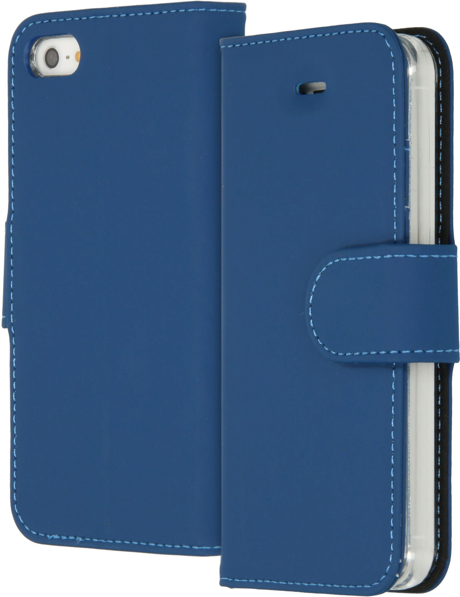 Accezz Étui de téléphone portefeuille Wallet pour l'iPhone SE / 5 / 5s - Bleu