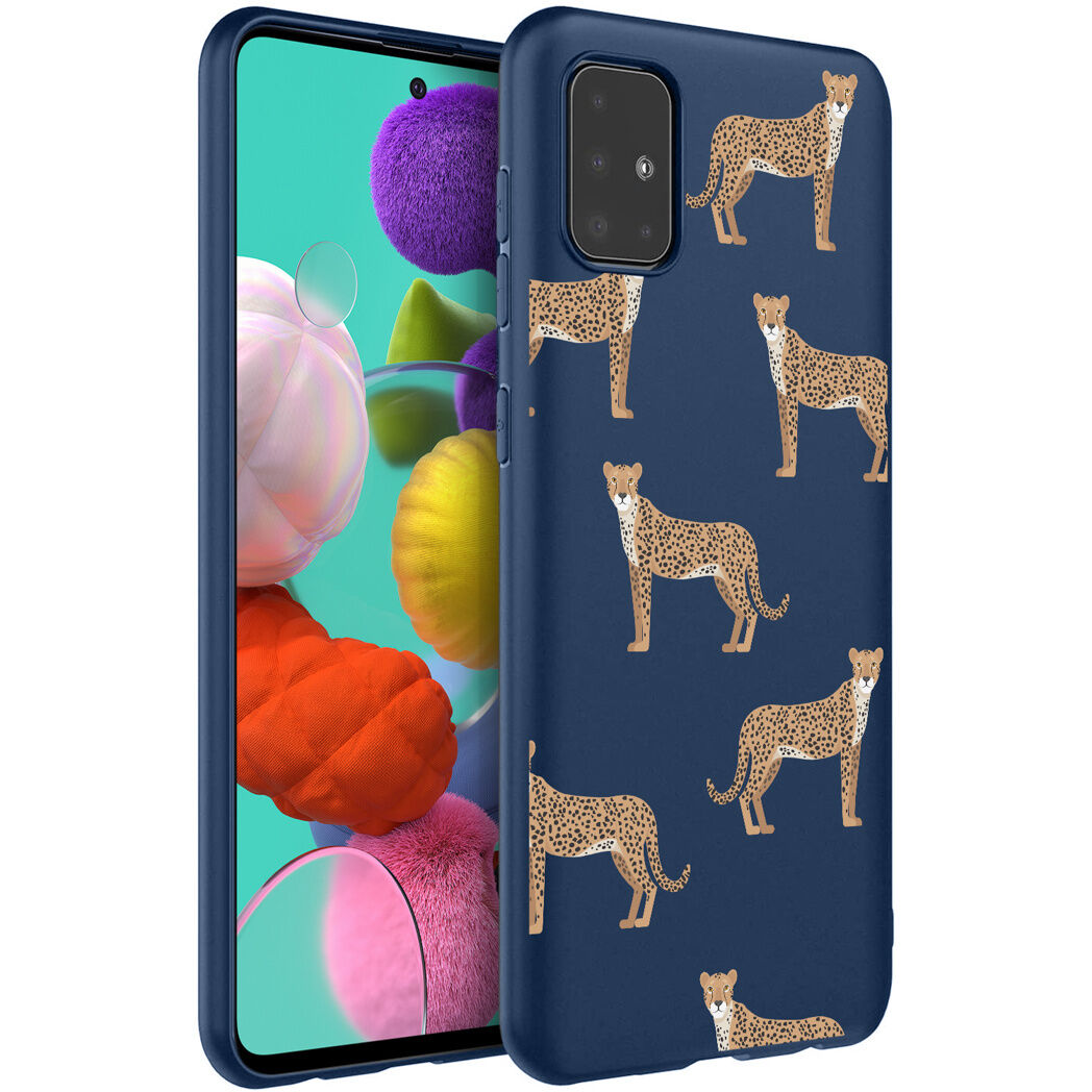 iMoshion Coque Design pour le Samsung Galaxy A51 - Léopard - Bleu