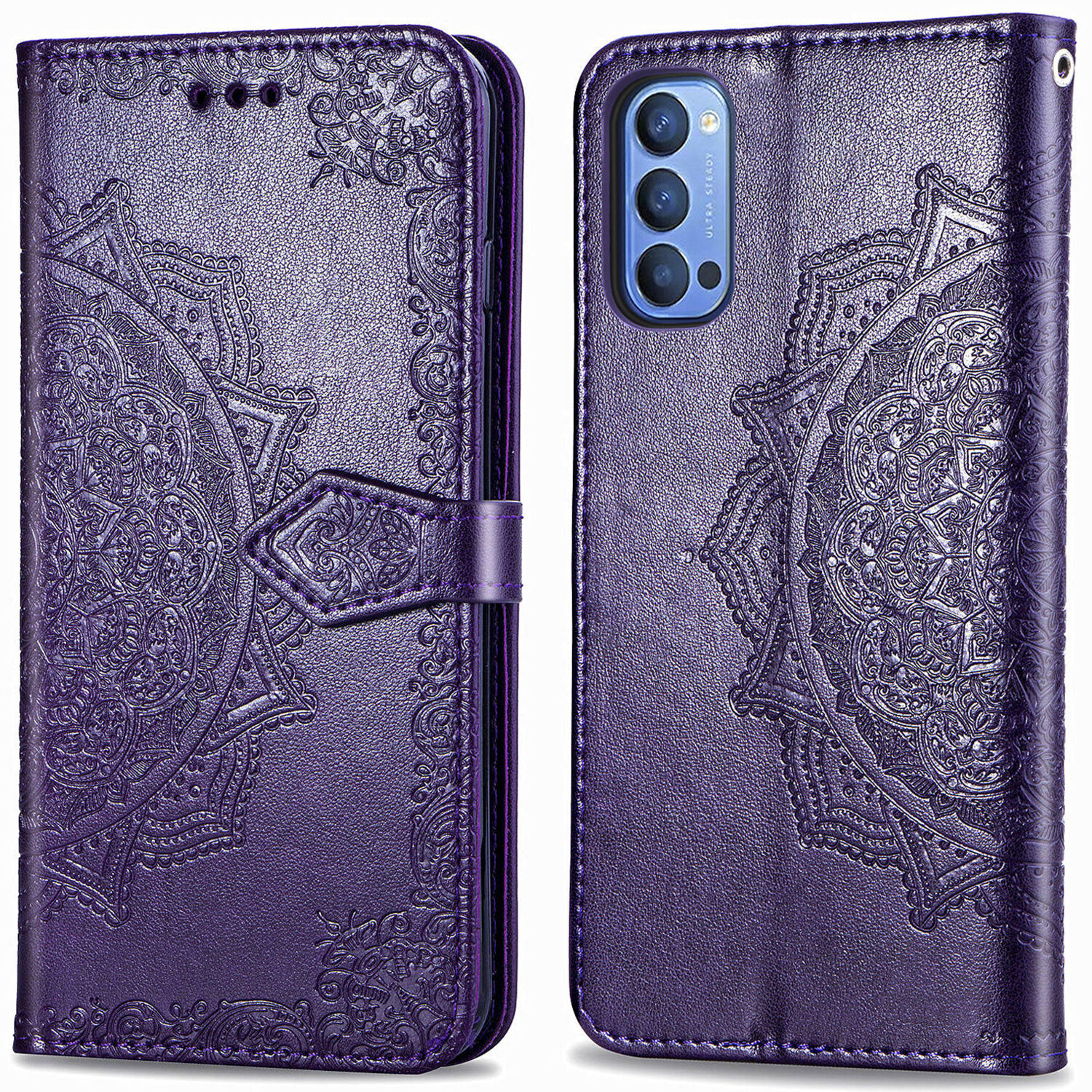 iMoshion Etui de téléphone portefeuille Mandala pour le Oppo Reno4 5G - Violett