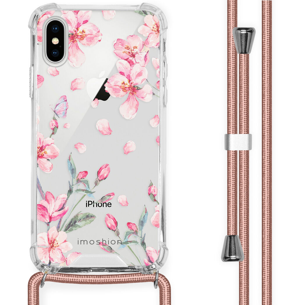 iMoshion Coque Design avec cordon pour l'iPhone X / Xs - Fleur - Rose