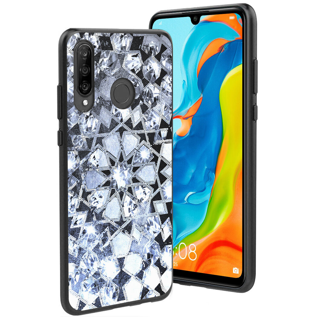 iMoshion Coque Design pour l'Huawei P30 Lite - Graphique - Bling Argent