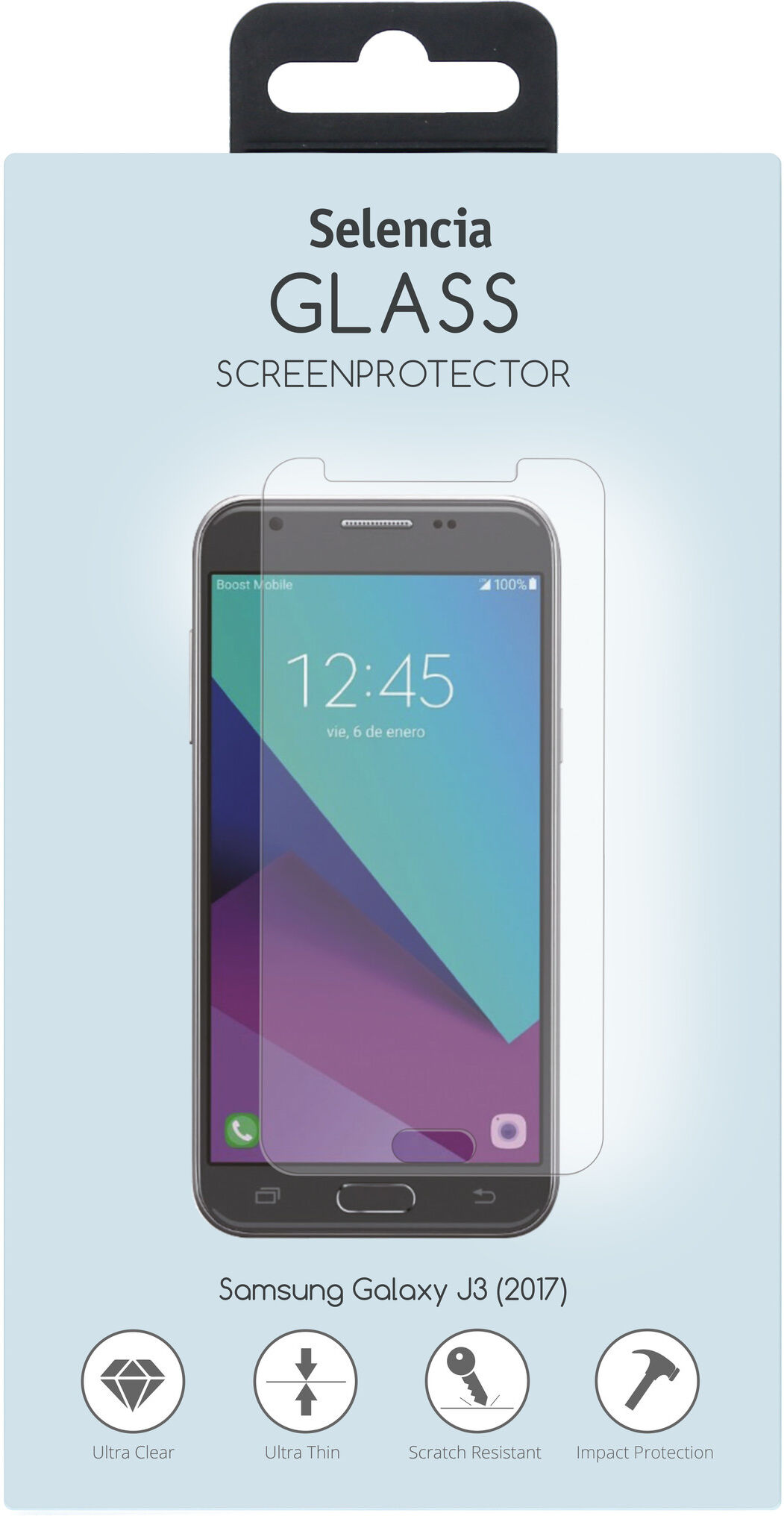 Selencia Protection d'écran en verre durci pour le Samsung Galaxy J3 (2017)