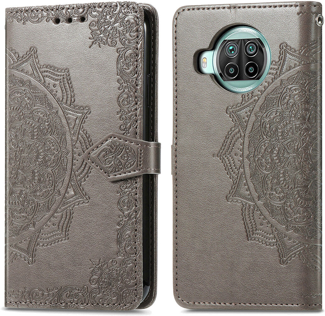 iMoshion Etui de téléphone portefeuille Mandala pour le Xiaomi Mi 10T Lite - Gris