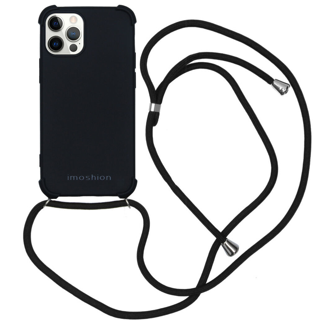 iMoshion Coque Color avec cordon pour l'iPhone 12 (Pro) - Noir