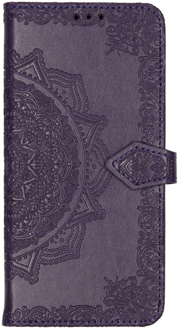 Coquedetelephone.fr Etui de téléphone portefeuille Mandala pour le Motorola One Macro - Violet